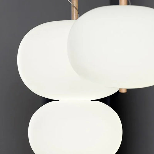Nordic glass chandelier with LED pendant for decoration - vue 6 sur 12