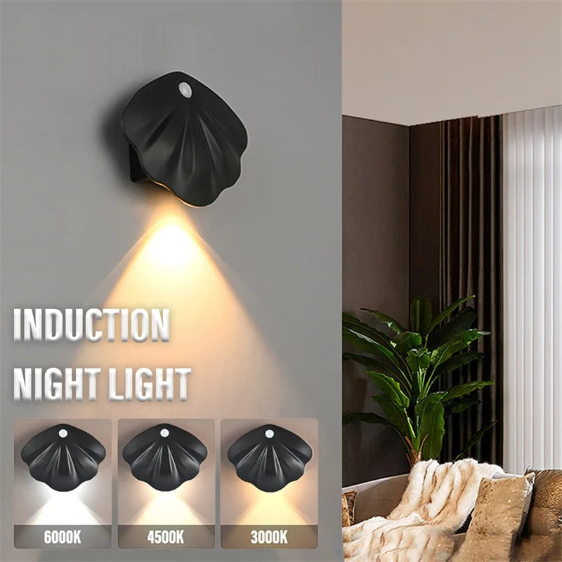 Modern LED night light with wireless motion sensor