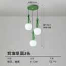 Art deco glass chandelier with hanging floral shade