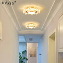 Modern crystal glass LED chandelier for home decor