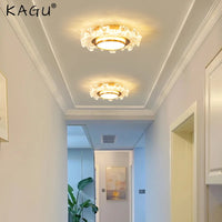 Modern crystal glass LED chandelier for home decor