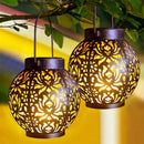 Retro hanging solar lights for garden and outdoors