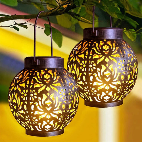 Retro hanging solar lights for garden and outdoors - vue 5 sur 8