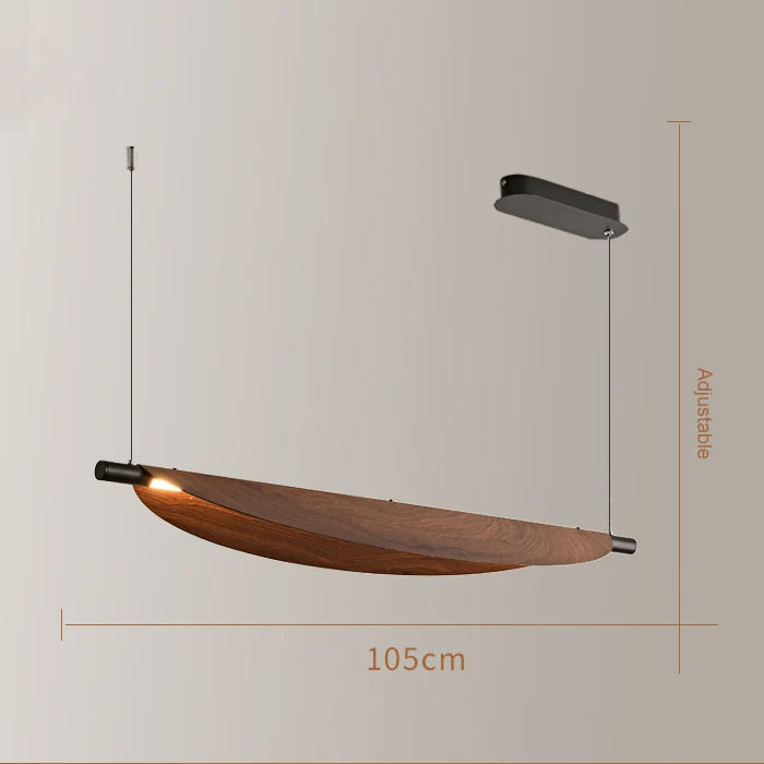Japanese retro style leaf chandelier for dining room - vue 9 sur 11
