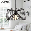 Creative iron pendant light with decorative LED lighting