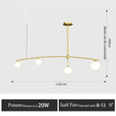 Minimalist glass chandelier in Nordic style for interior decoration