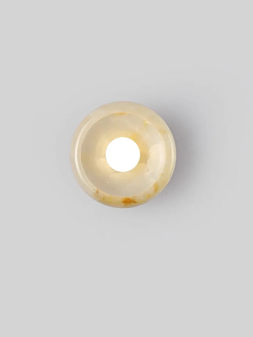 Luxury LED jade wall light for hotel or villa