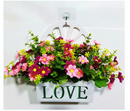 Set of uv-resistant artificial flowers for outdoor decoration