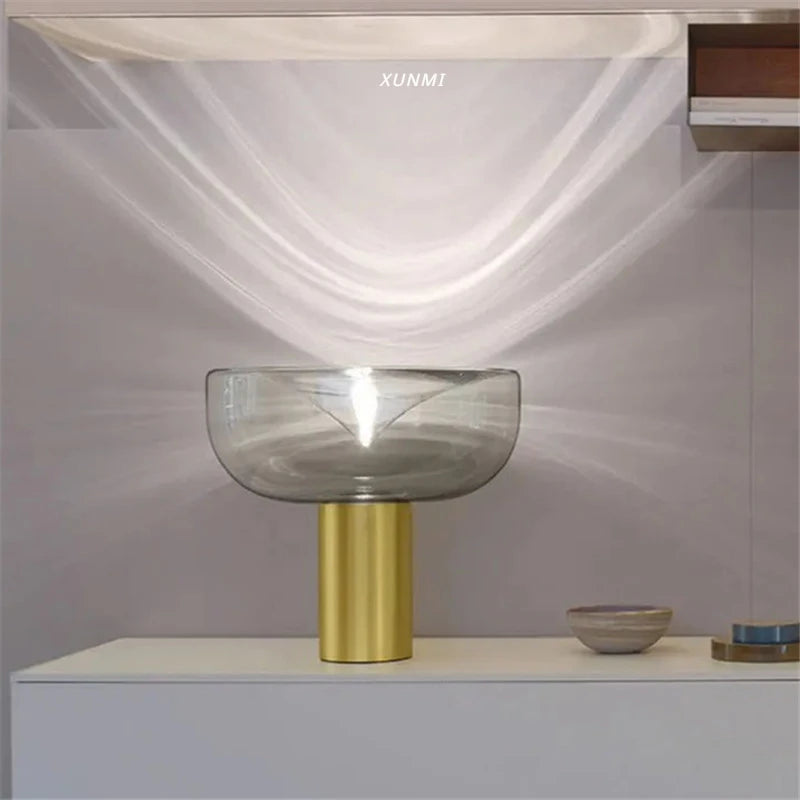 Modern glass radar design bedside lamp decorative