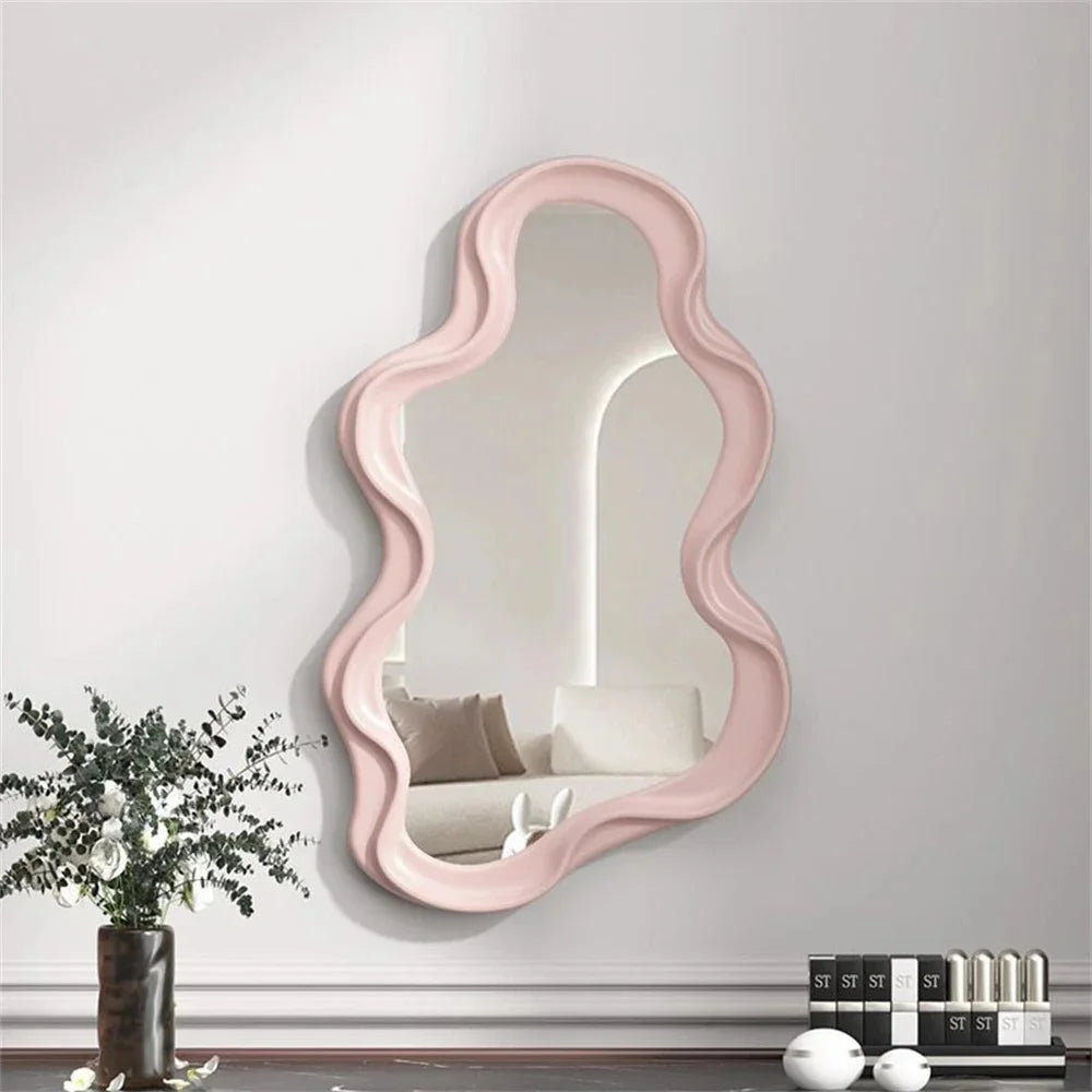 Vertical cloud mirror for office, dormitory, and bathroom decor