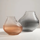 striped blown glass vase for creative floral decoration
