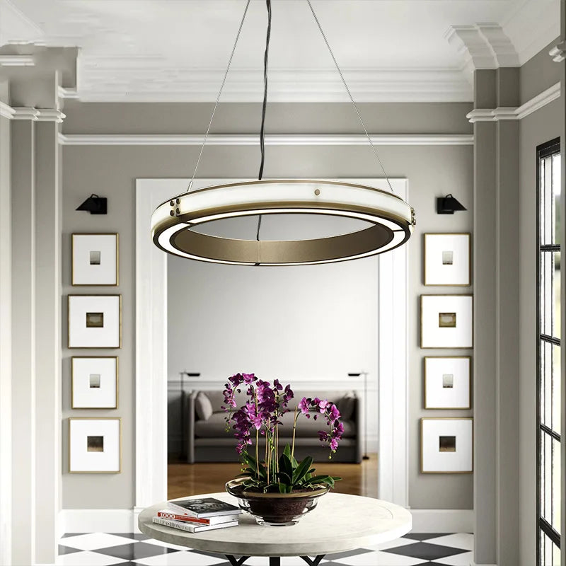 Modern iron pendant light for elegant interior decor - vue 3 sur 7