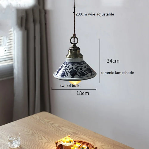 Modern ceramic LED pendant light for home interiors - vue 16 sur 29