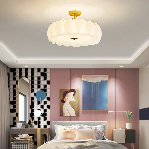 Luxury round glass chandelier 2022 for decorative lighting - vue 4 sur 9