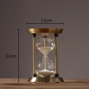 metal hourglass with 30 minute timer for decoration