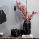 pleated resin vase craft ornament for home decoration