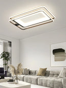 Nordic rectangular LED ceiling light with dimmable remote control
