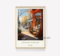 library classic art edward hopper modern painting wall decoration