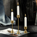 Gold metal candle holder for parties and weddings