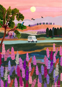 Abstract landscape posters and prints for interior decoration