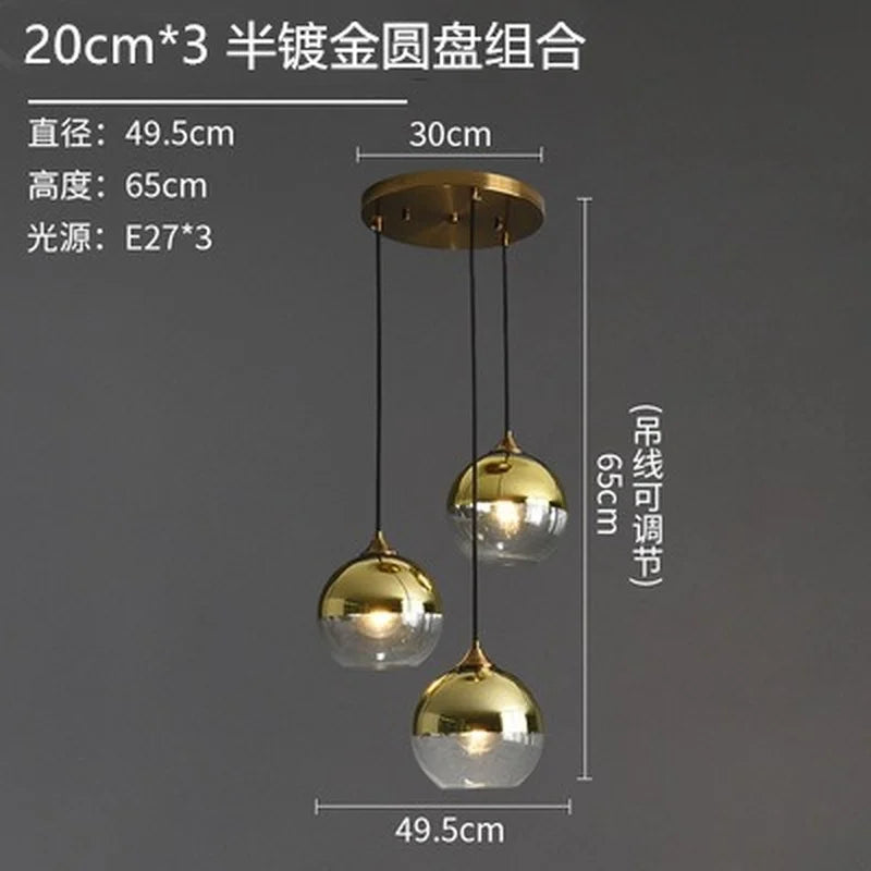 Nordic designer glass chandelier for interior decoration