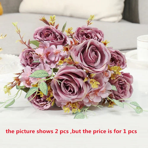 bouquet de fleurs artificielles pour décoration intérieure élégante - vue 12 sur 12