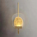 Luxury brass and crystal LED wall light with modern design