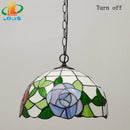 Pastoral tiffany style stained glass chandelier for restaurants and conservatories