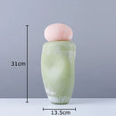 decorative glass vase with lid for artificial flowers