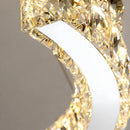 Nordic crystal stainless steel mirror LED chandelier for indoor use