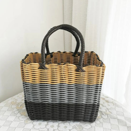 plastic woven basket for various storage and organization - vue 4 sur 7