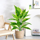 Artificial monstera plant with decorative tropical leaves for indoor garden