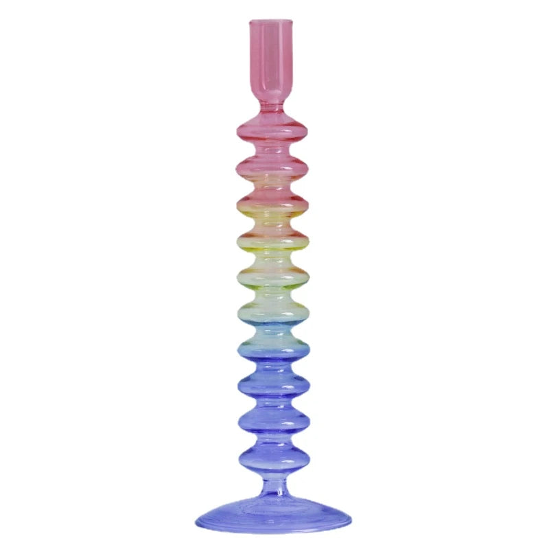 Glass candlestick holder for party and wedding decorations - vue 12 sur 16