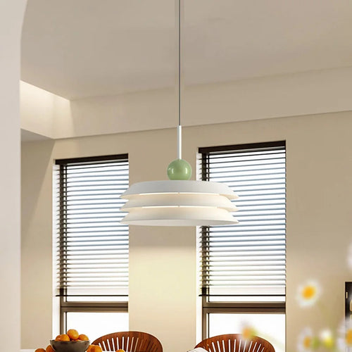 Modern metal pendant light with adjustable brightness for indoor lighting - vue 4 sur 10