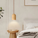 Retro LED pendant chandelier with vintage natural stone