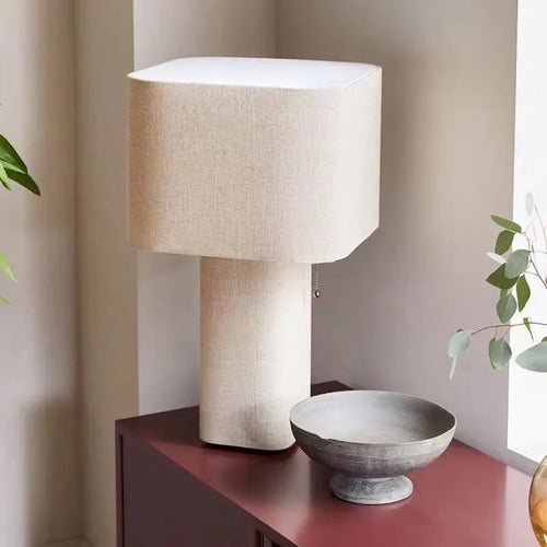 Hensley wabi sabi artistic fabric floor lamp for interior decoration - vue 5 sur 10