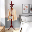 solid wood tripod coat rack for bag clothes and accessories
