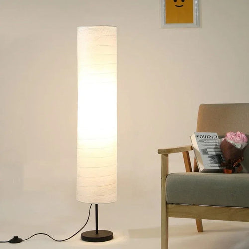 Nordic holmo design paper floor lamp on stand - vue 2 sur 8