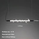 Glass pendant chandelier with LED lights for modern decor