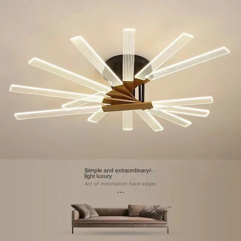 Modern dimmable acrylic chandelier for elegant interior decoration