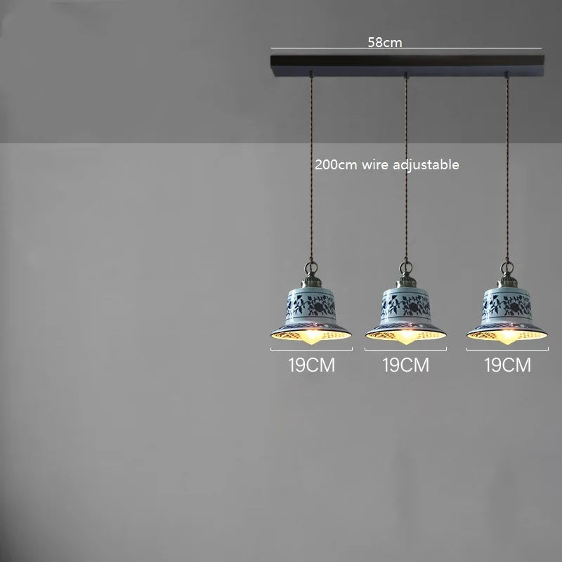 Modern ceramic LED pendant light for home interiors - vue 21 sur 29