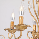 Retro industrial wrought iron chandelier for bar or restaurant