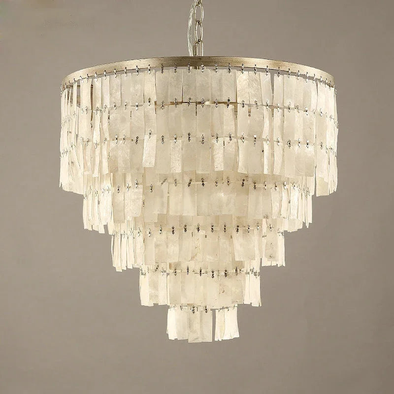 Retro shell chandelier for elegant interior decoration - vue 5 sur 14