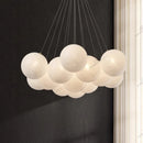 Modern design LED pendant chandelier with suspended globes