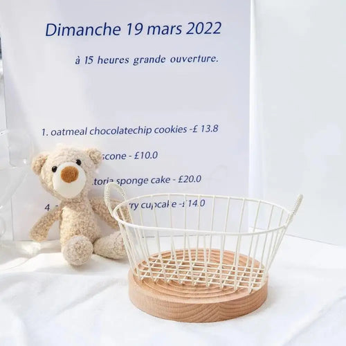 Iron snack and decorative storage basket