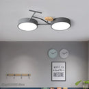 Nordic LED ceiling light with 3 colour temperatures for bicycle motif