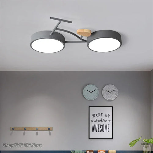 Nordic LED ceiling light with 3 colour temperatures for bicycle motif - vue 9 sur 9