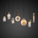 Art deco crystal glass pendant light with LED lighting