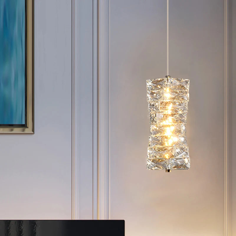 Modern K9 crystal ceiling light for luxury interior decor