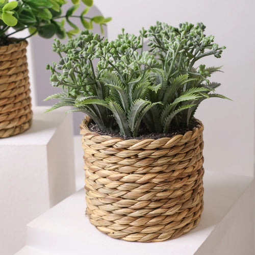 artificial plants decorative eucalyptus flowers in pot 17 cm - vue 10 sur 9